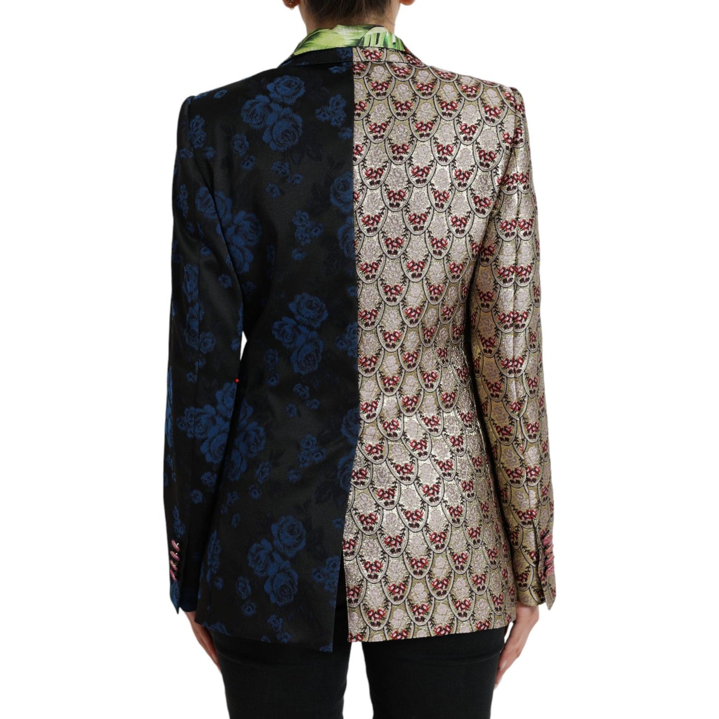 Dolce & Gabbana Multicolor Floral Patchwork Jacquard Jacket Dolce & Gabbana