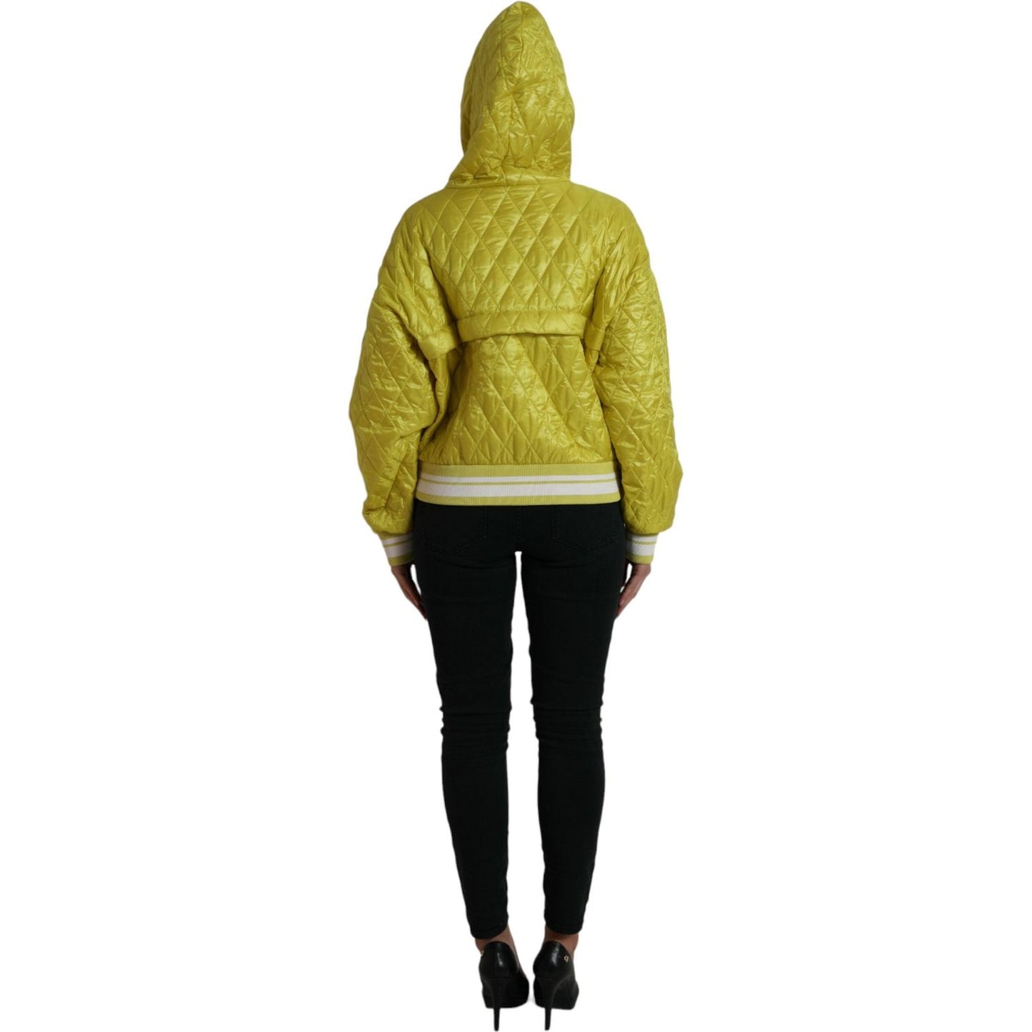 Dolce & Gabbana Radiant Yellow Hooded Jacket Dolce & Gabbana