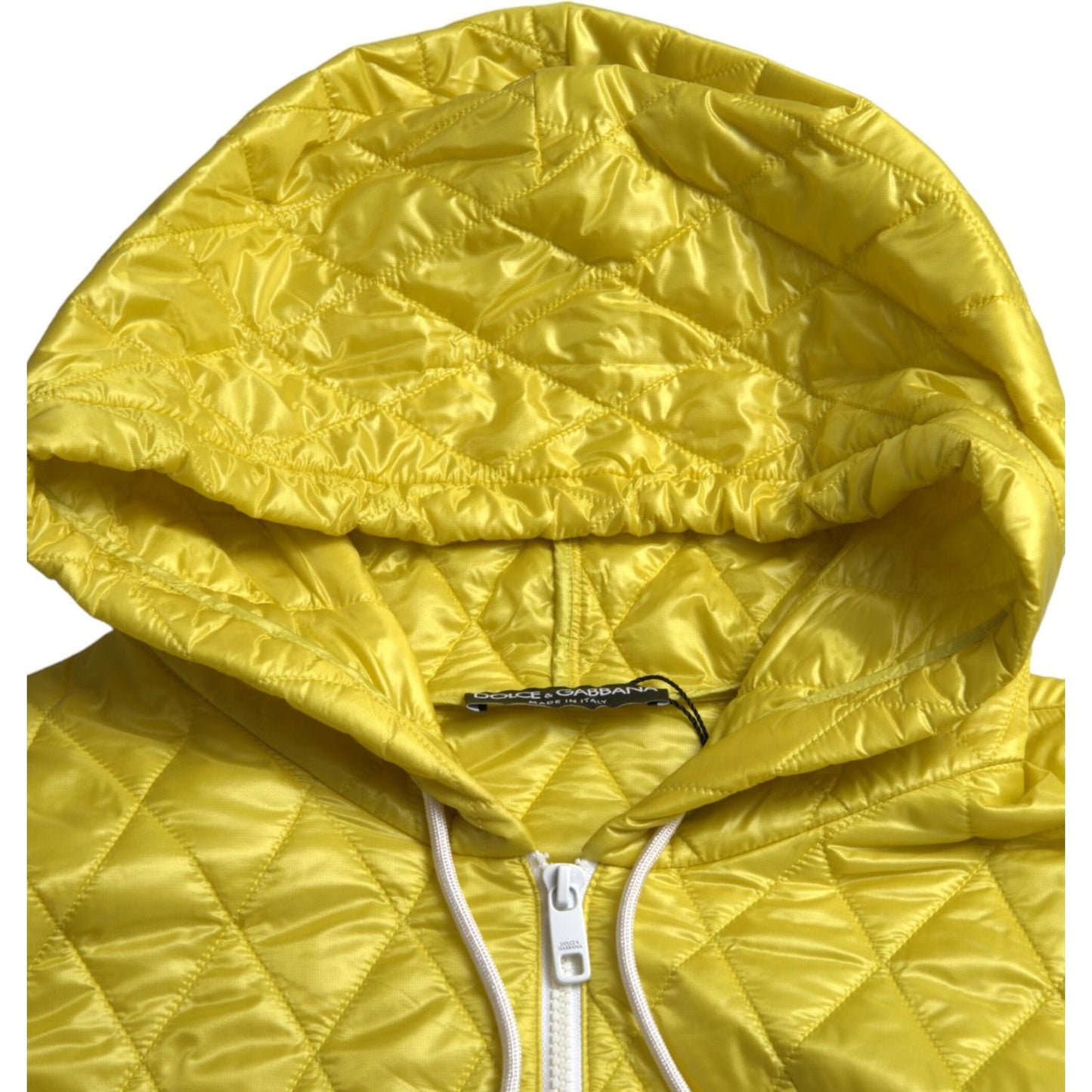 Dolce & Gabbana Radiant Yellow Hooded Jacket Dolce & Gabbana