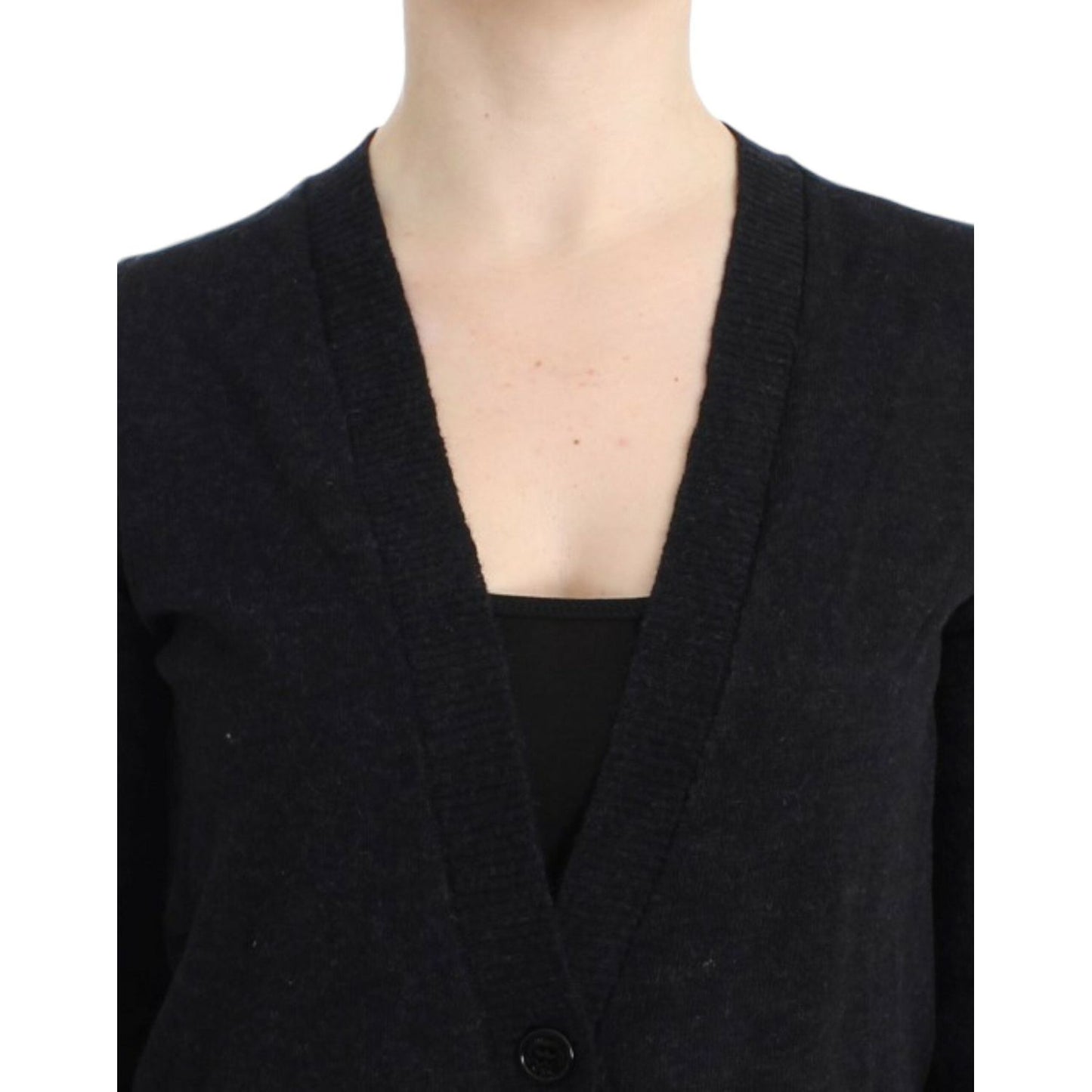 Costume National Gray wool alpaca cardigan Costume National