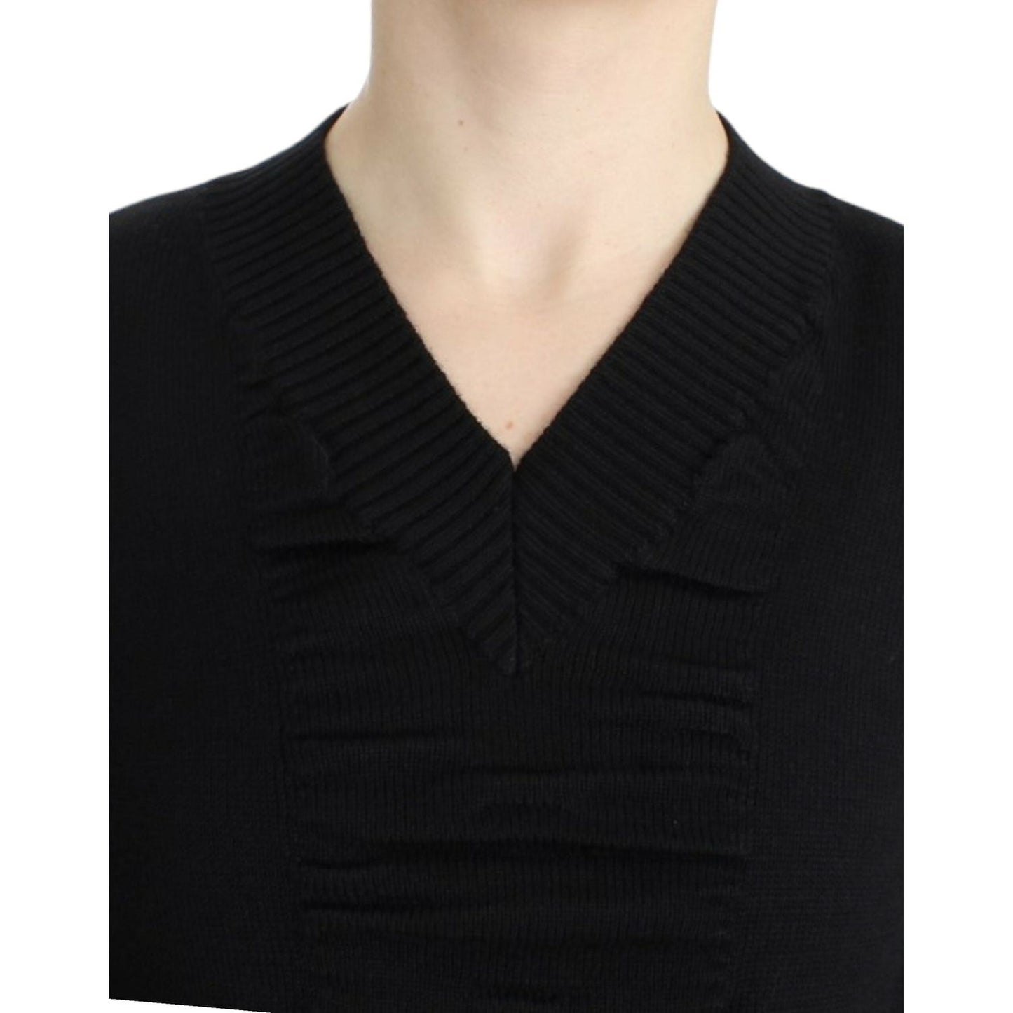 Costume National Black V-neck wool sweater Costume National