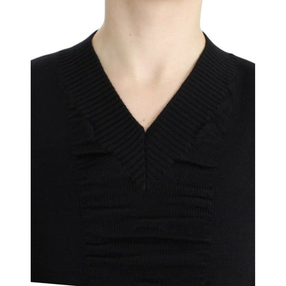 Costume National Black V-neck wool sweater Costume National