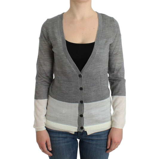 Costume National Chic Gray Lightweight Cardigan Costume National