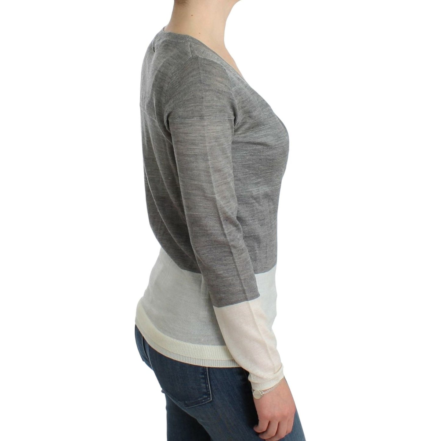 Costume National Chic Gray Lightweight Cardigan Costume National