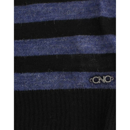 Costume National Black striped V-neck sweater Costume National