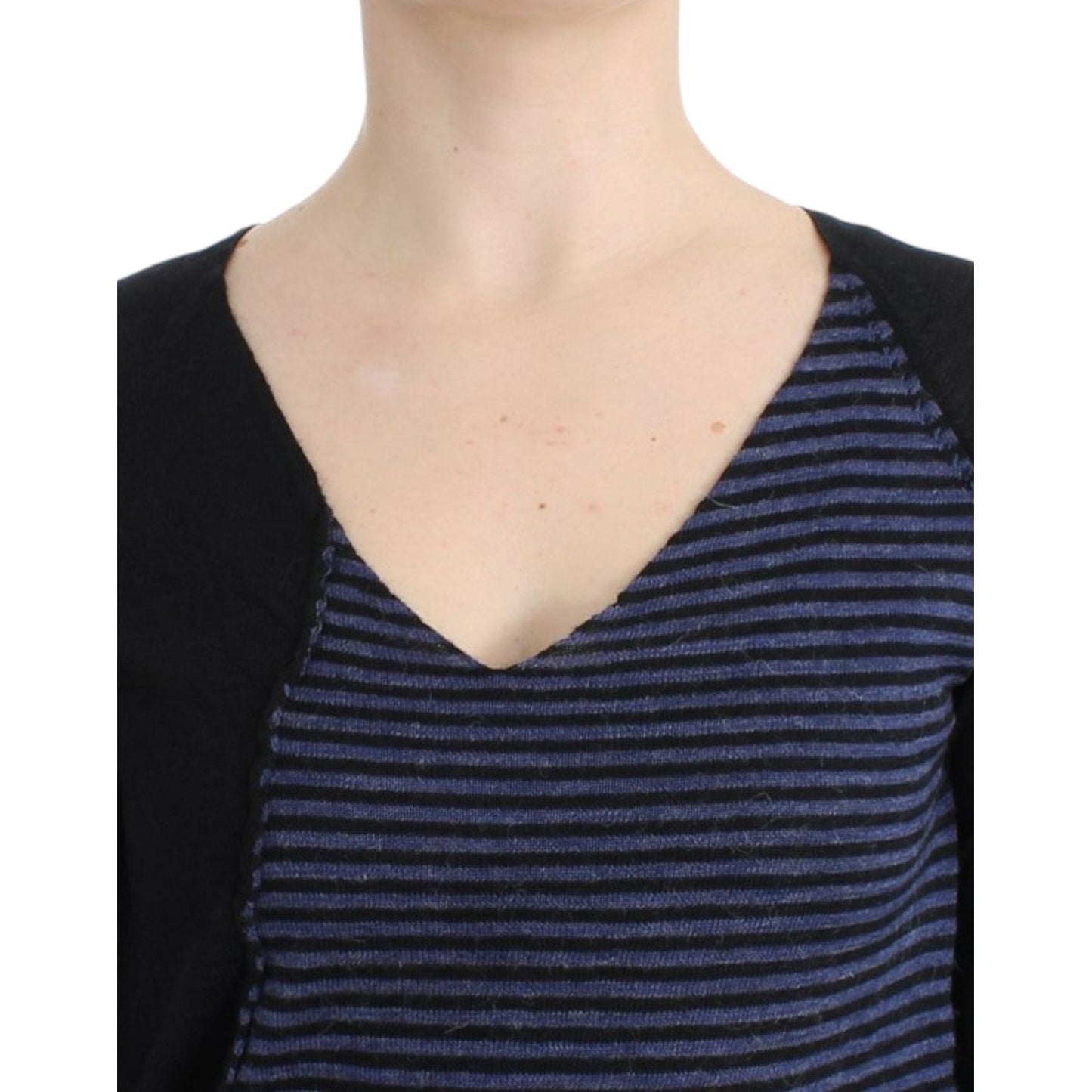 Costume National Black striped V-neck sweater Costume National