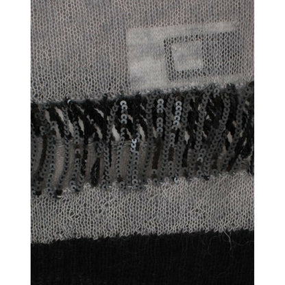 Costume National Gray embellished asymmetric sweater Costume National