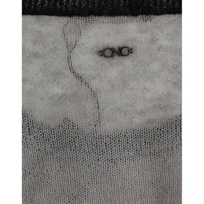 Costume National Gray embellished asymmetric sweater Costume National