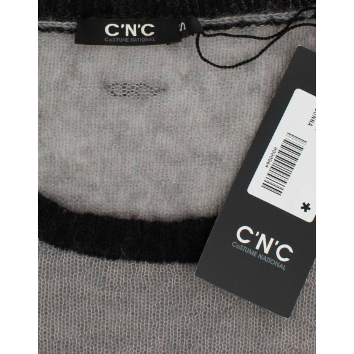 Costume National Gray embellished asymmetric sweater Costume National