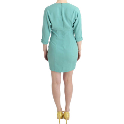Costume National Green 3/4 sleeved sheath dress Costume National