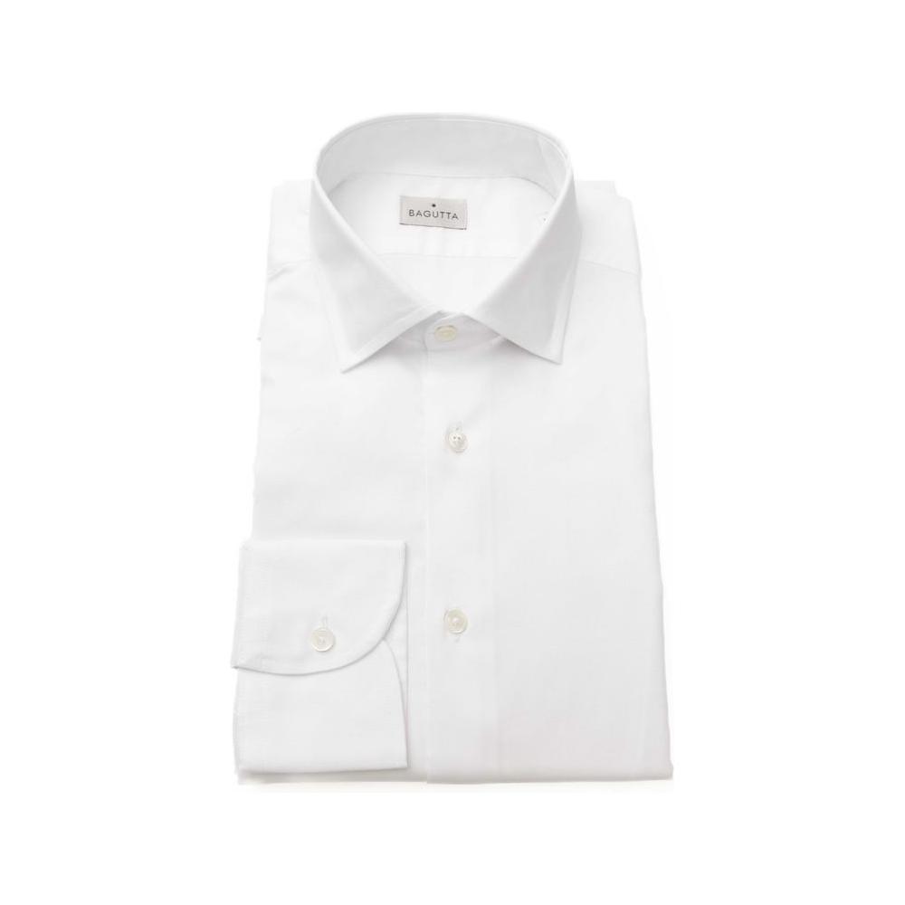 Bagutta White Cotton Men Shirt Bagutta