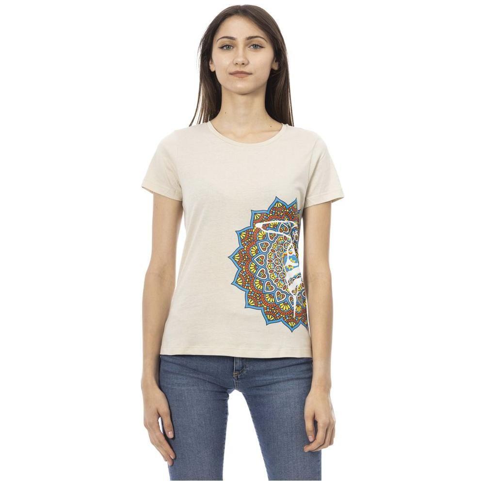 Trussardi Action Beige Cotton Women T-Shirt
