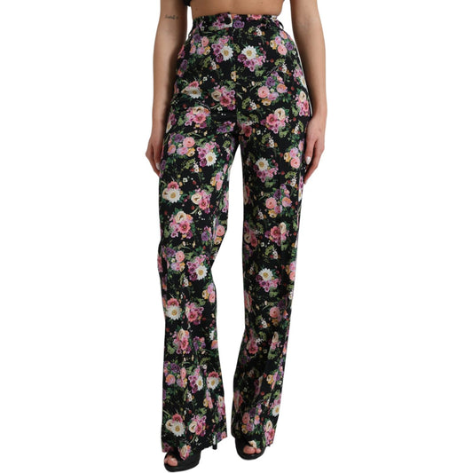 Dolce & Gabbana Floral High Waist Wide Leg Pants Dolce & Gabbana