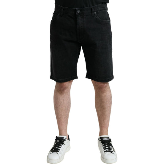 Dolce & Gabbana Chic Black Bermuda Denim Shorts Dolce & Gabbana