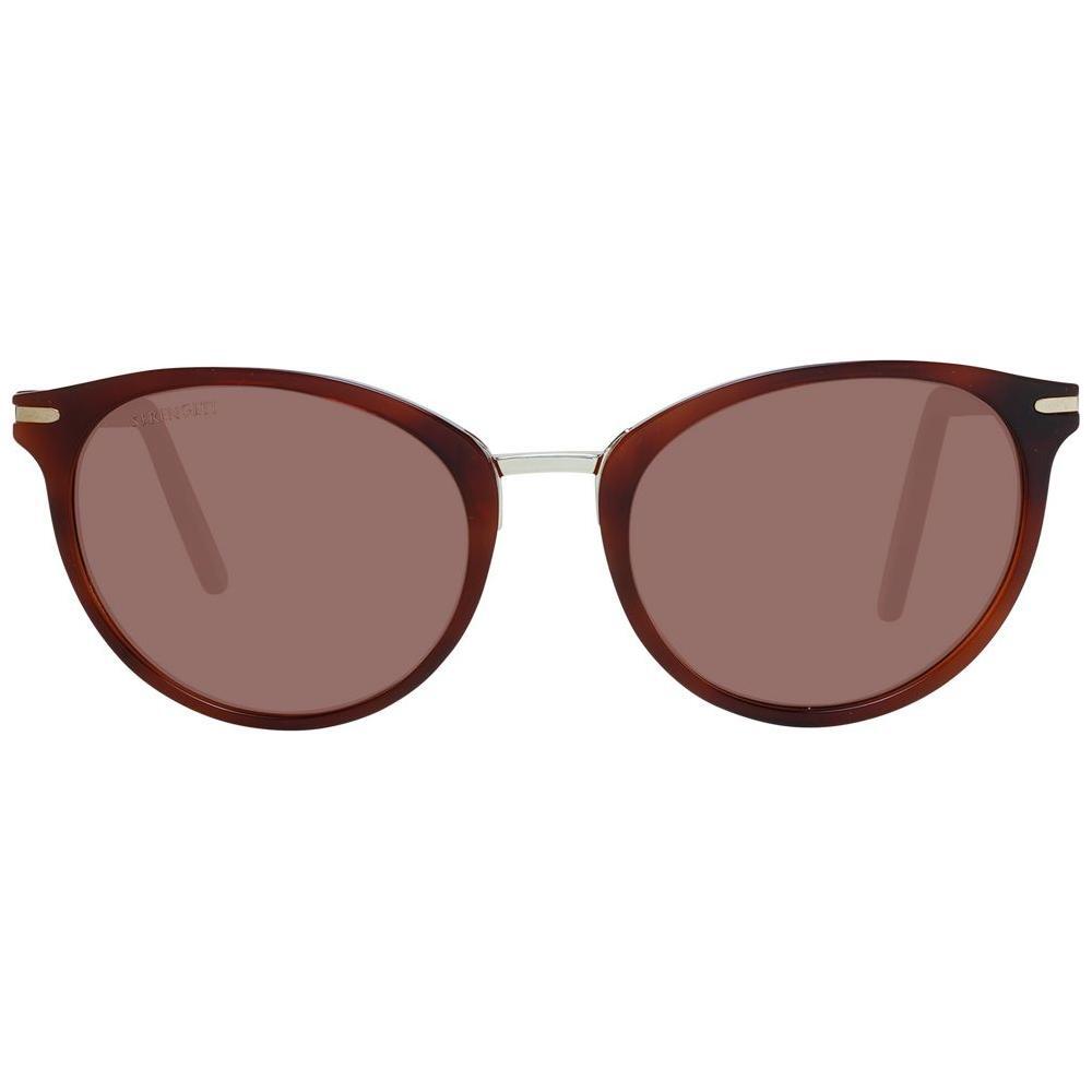 Serengeti Brown Acetate & Metal Sunglasses
