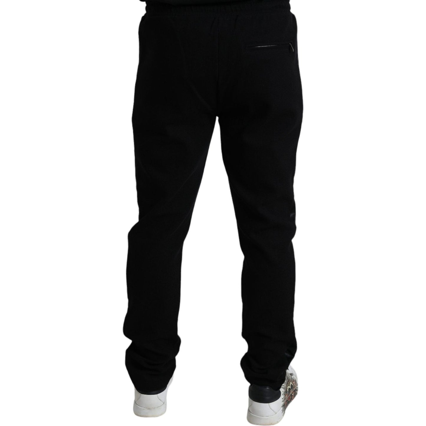 Dolce & Gabbana Elegant Black Cotton Blend Jogger Pants Dolce & Gabbana