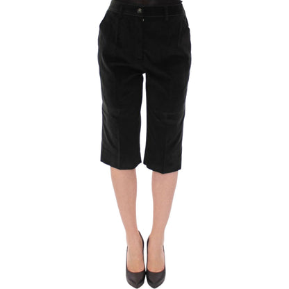 Dolce & Gabbana Black cotton shorts pants Dolce & Gabbana