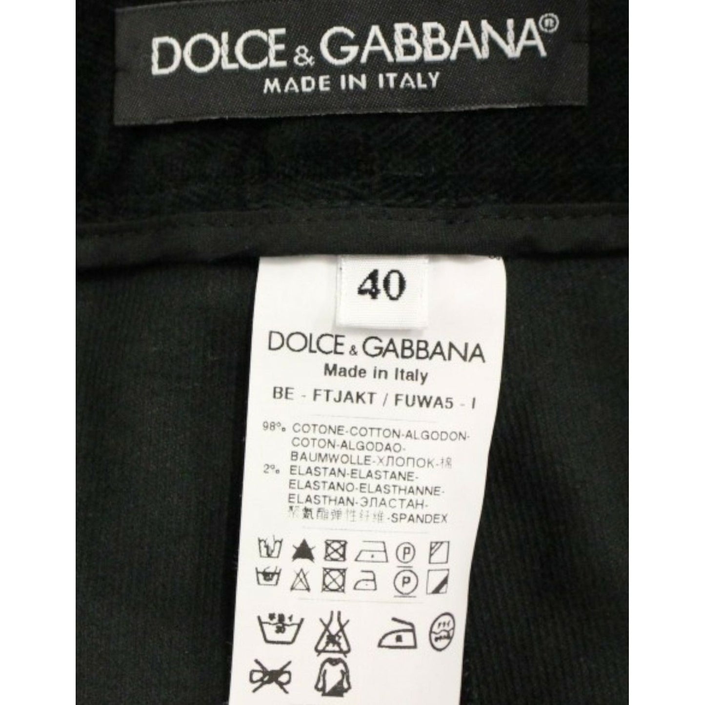Dolce & Gabbana Black cotton shorts pants Dolce & Gabbana