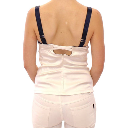 Dolce & Gabbana White sailor motive tank top Dolce & Gabbana