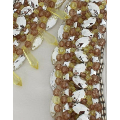 Dolce & Gabbana White crystal embellished tank top Dolce & Gabbana