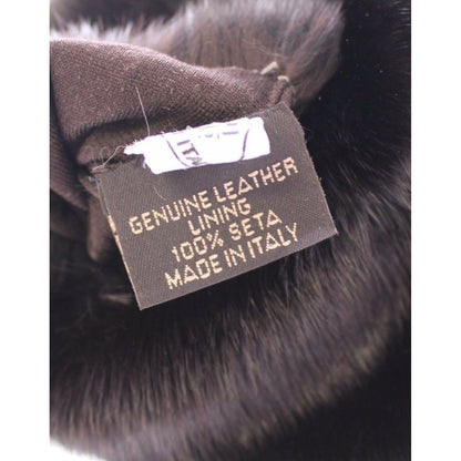 Dolce & Gabbana Purple Mink Fur Goatskin Suede Leather Gloves Dolce & Gabbana