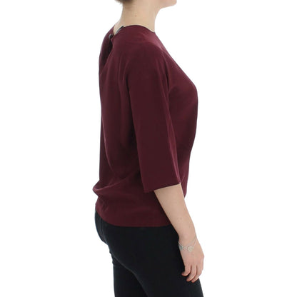 Dolce & Gabbana Red 3/4 sleeve silk blouse Dolce & Gabbana