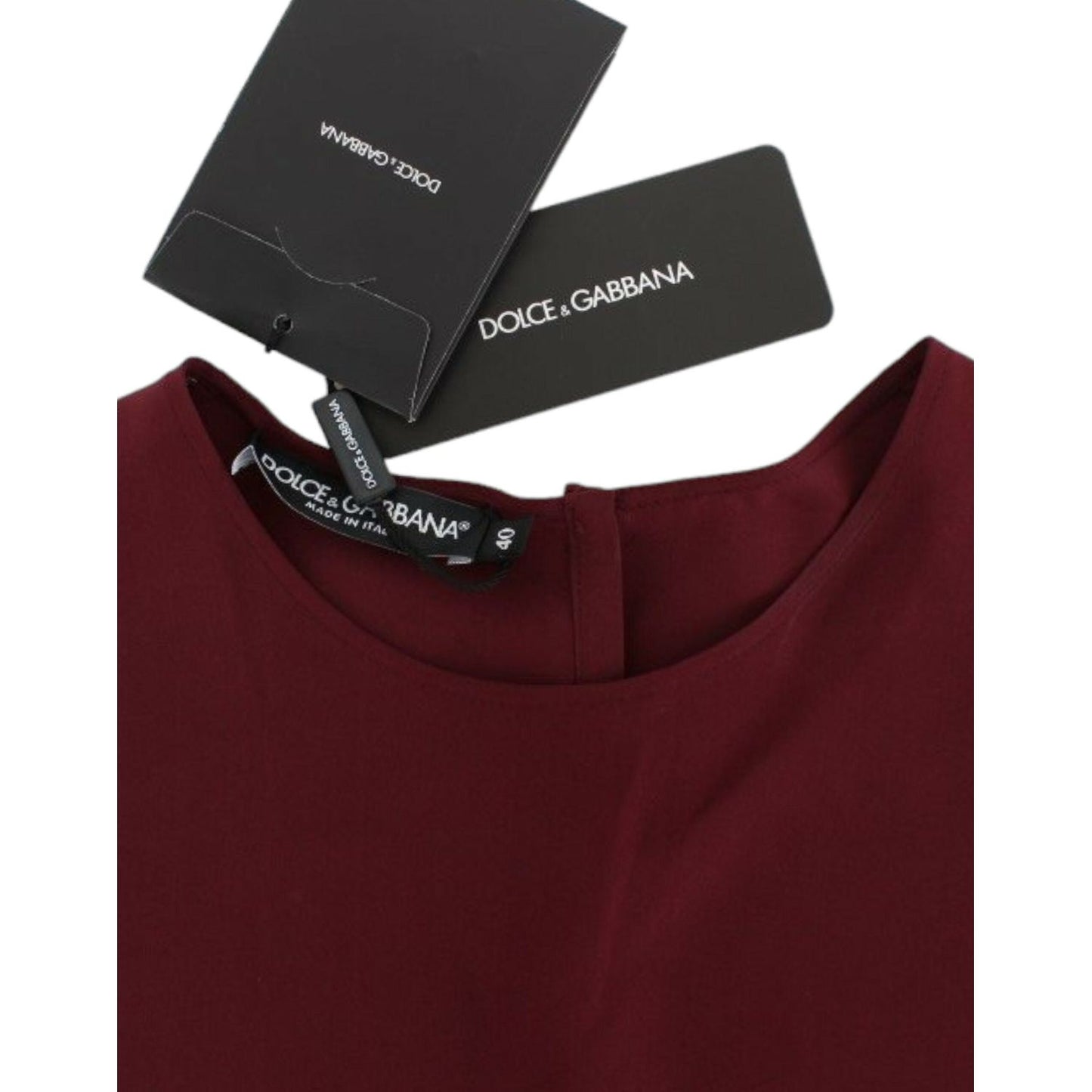 Dolce & Gabbana Red 3/4 sleeve silk blouse Dolce & Gabbana