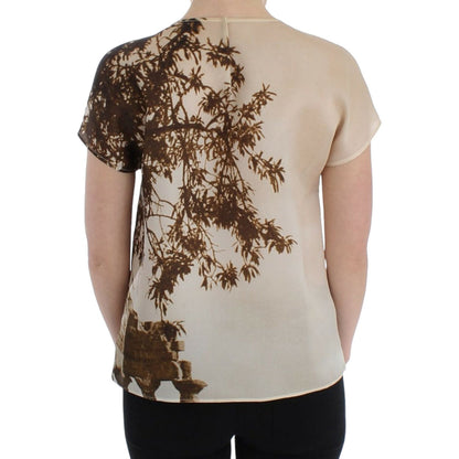 Dolce & Gabbana Brown Taormina silk blouse Dolce & Gabbana