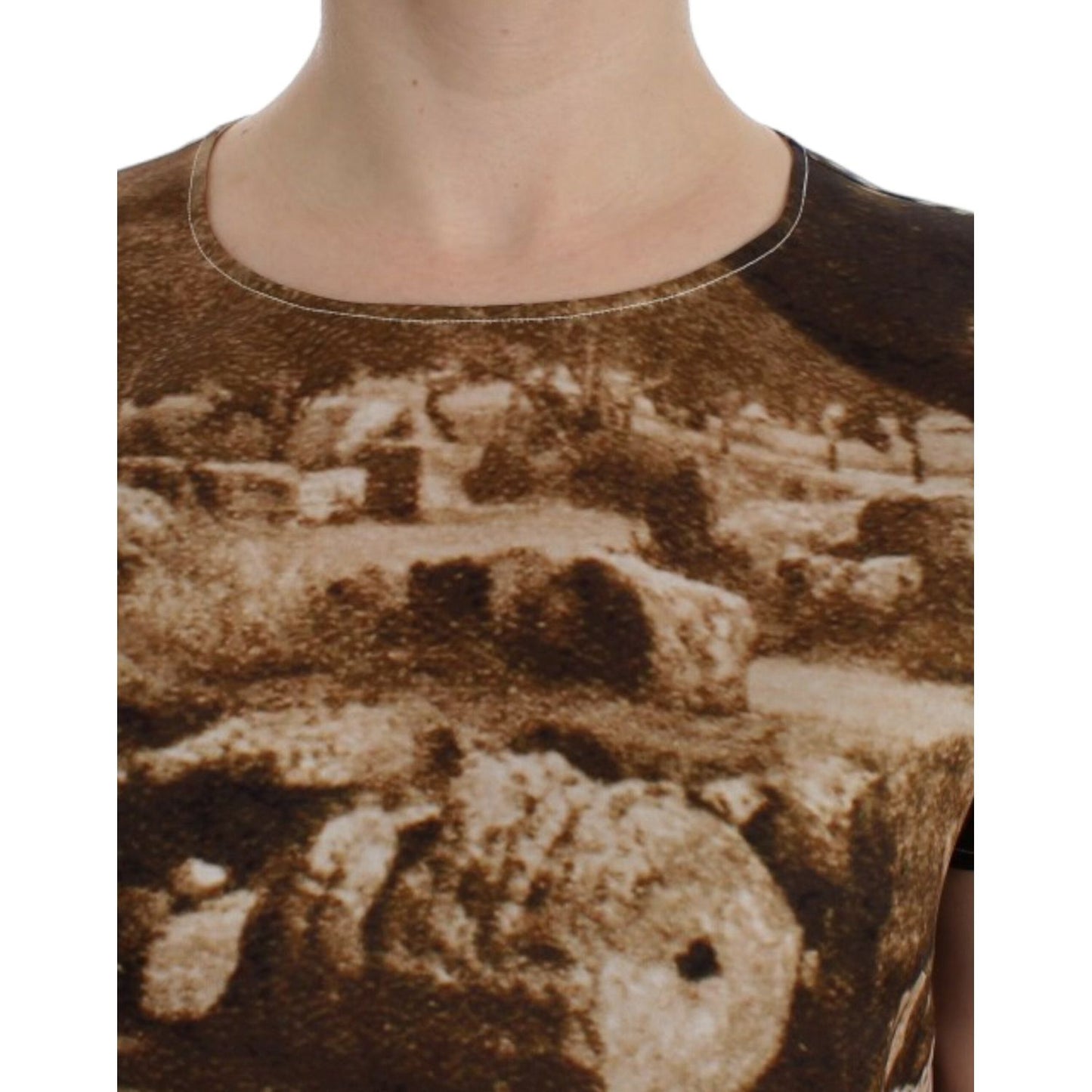 Dolce & Gabbana Brown Taormina silk blouse Dolce & Gabbana