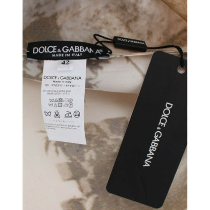 Dolce & Gabbana Brown Taormina silk blouse Dolce & Gabbana