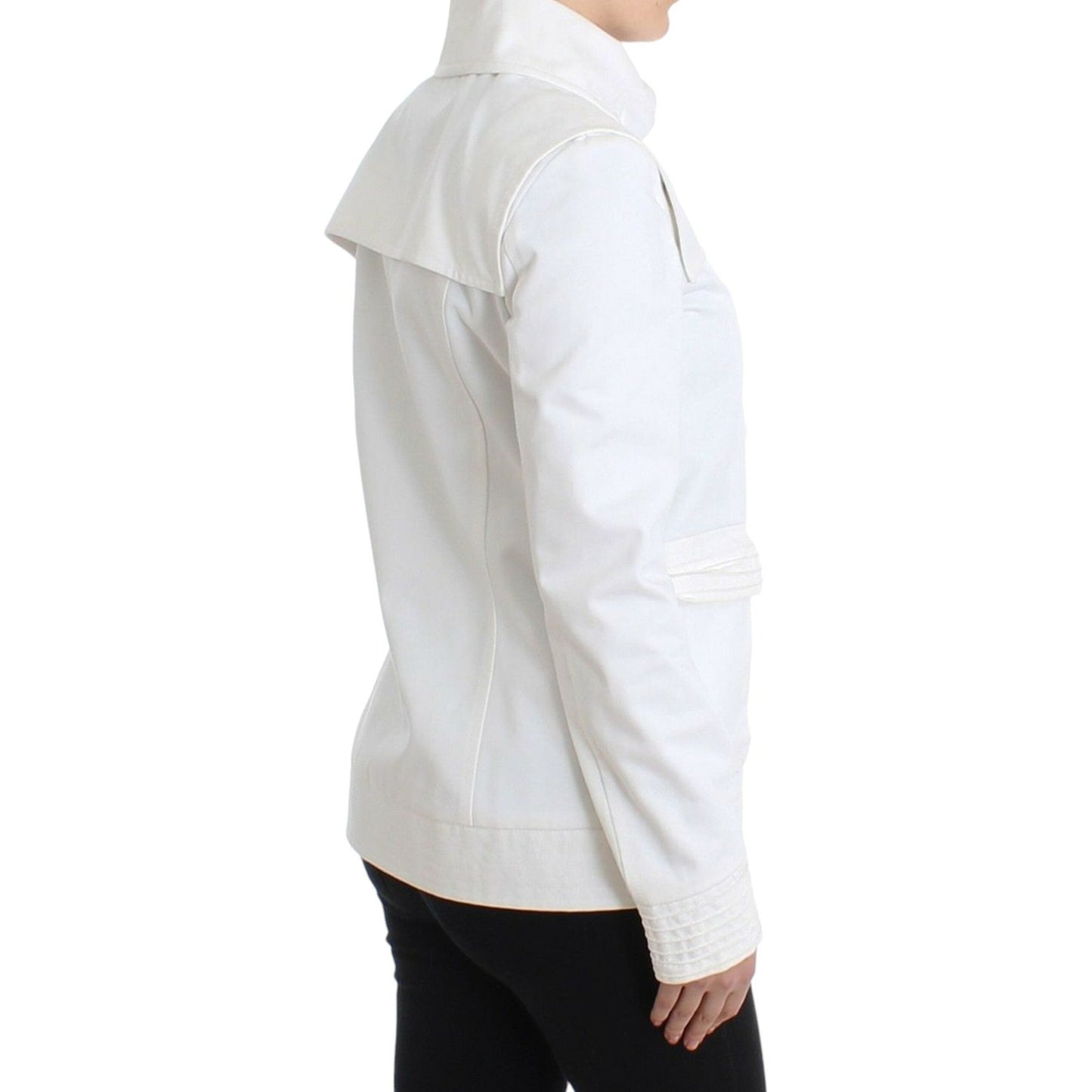 GF Ferre White Double Breasted Jacket Coat Blazer GF Ferre