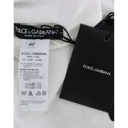 Dolce & Gabbana Silver Sequined Crewneck Blouse T-shirt Top Dolce & Gabbana