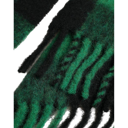 Dolce & Gabbana Black Green Buffalo Check Poncho Coat Jacket 1728,67345645728,Black and Green,Clothing,Coats - Jackets & Coats - Clothing,Dolce & Gabbana,IT40|S,Jackets & Coats - Clothing,Jackets & Coats - Women - Clothing,Material: 28% Alpaca 28% Mohair