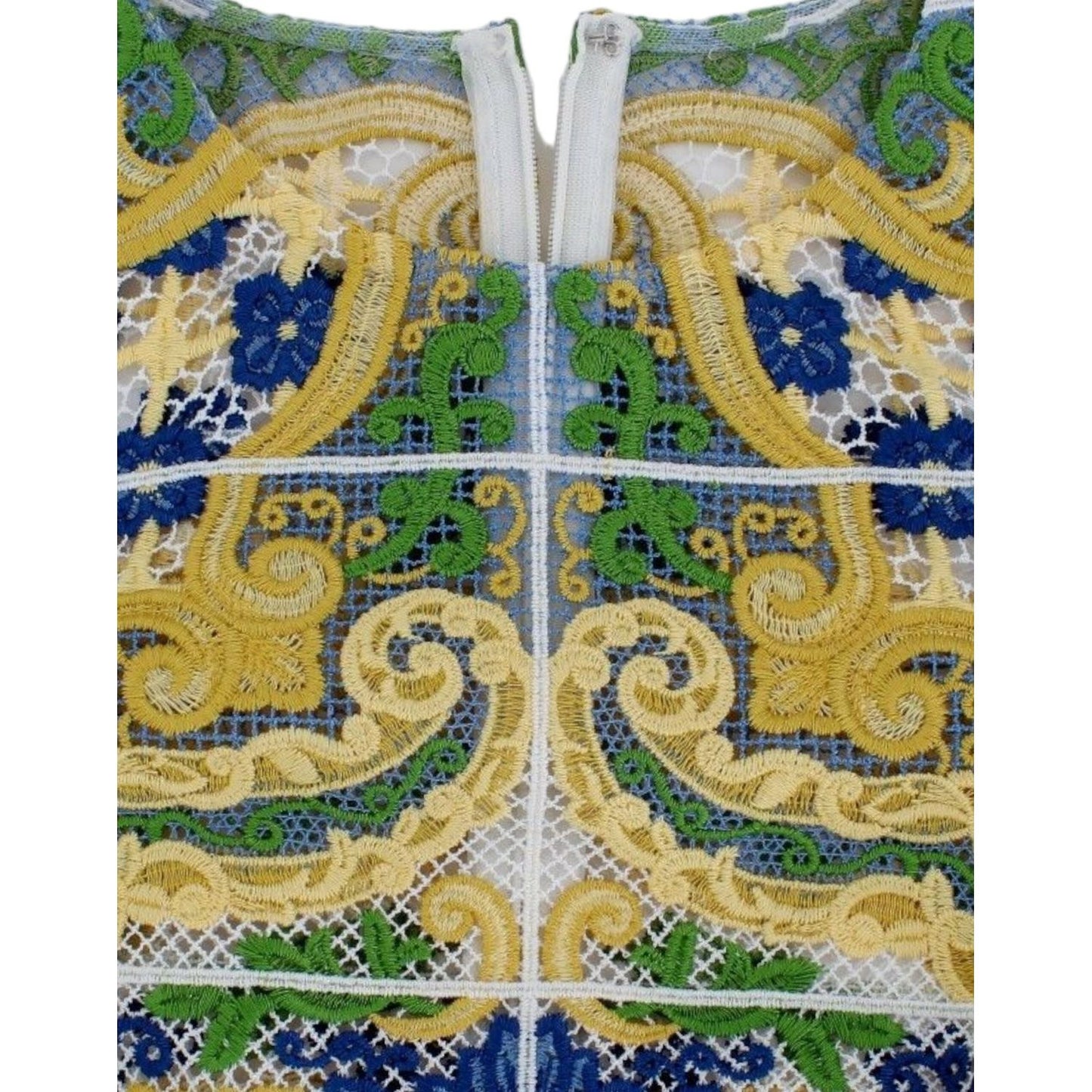 Dolce & Gabbana Multicolor Majolica Embroidered Sweater Dolce & Gabbana