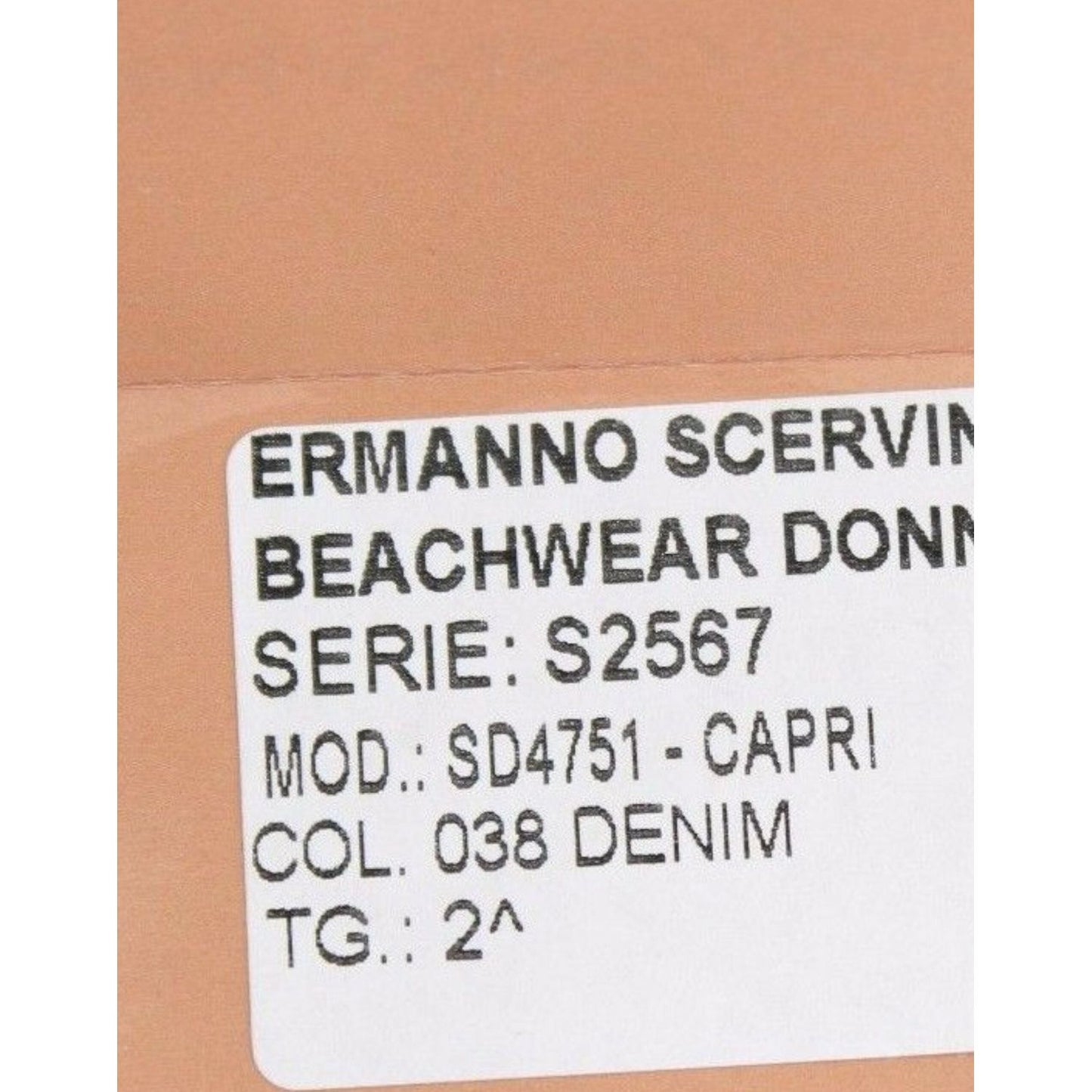 Ermanno Scervino Beachwear Blue Jeans Capri Pants Cropped Ermanno Scervino