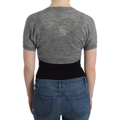 Ermanno Scervino Lingerie Knit Gray Bolero Sweater Cardigan Ermanno Scervino