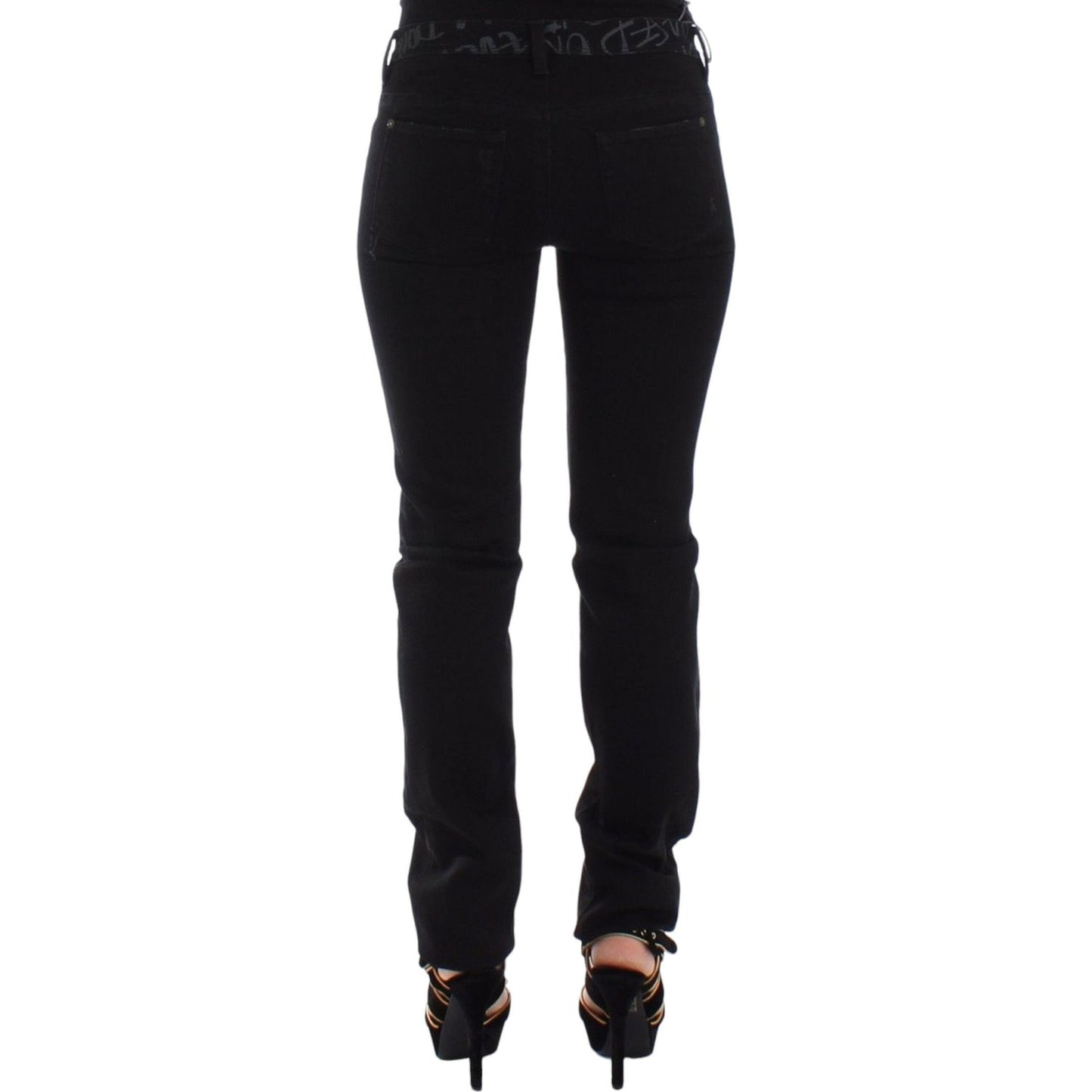 Ermanno Scervino Black Slim Jeans Denim Pants Skinny Stretch Ermanno Scervino