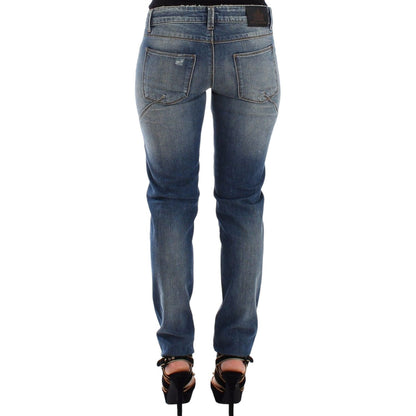 Ermanno Scervino Blue Slim Jeans Denim Pants Straight Stretch Ermanno Scervino