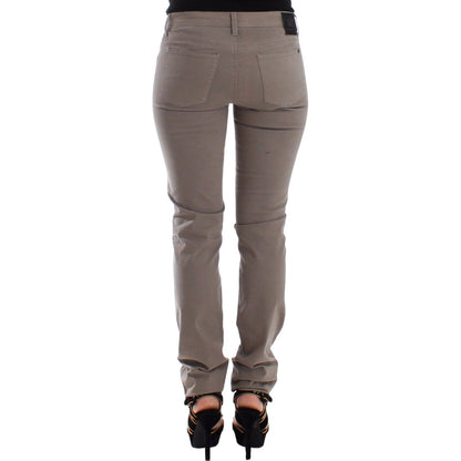 Ermanno Scervino Taupe Beige Slim Jeans Denim Pants Skinny Ermanno Scervino