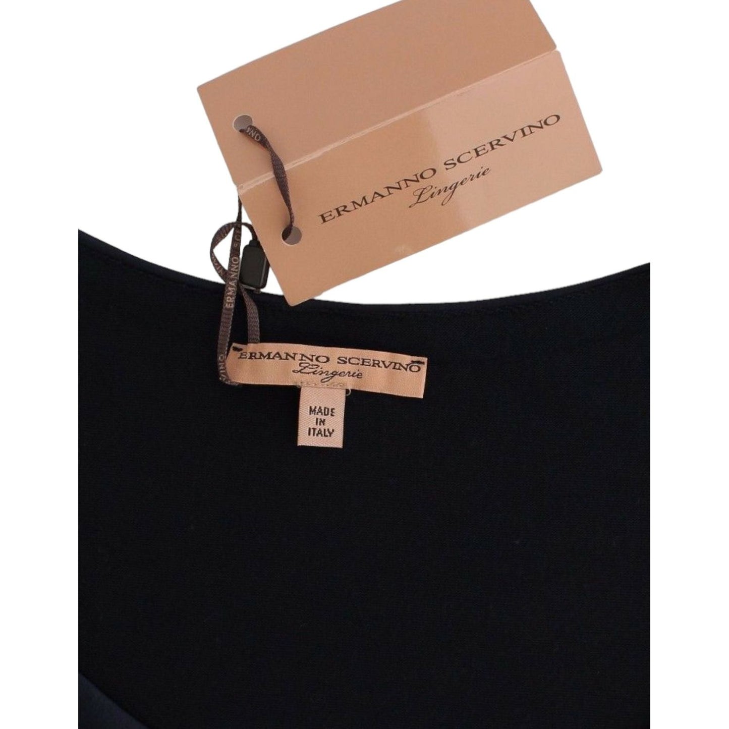 Ermanno Scervino Lingerie Blue Top Blouse Jumper Lace Rayon