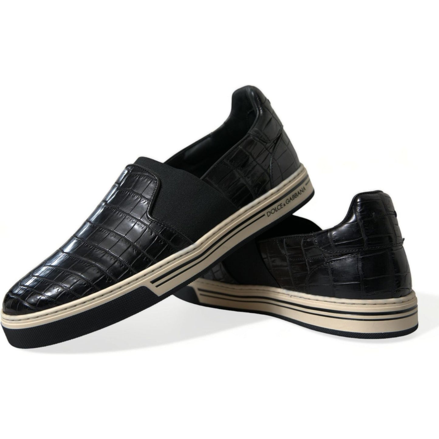 Dolce & Gabbana Elegant Crocodile Leather Low-Top Sneakers Dolce & Gabbana