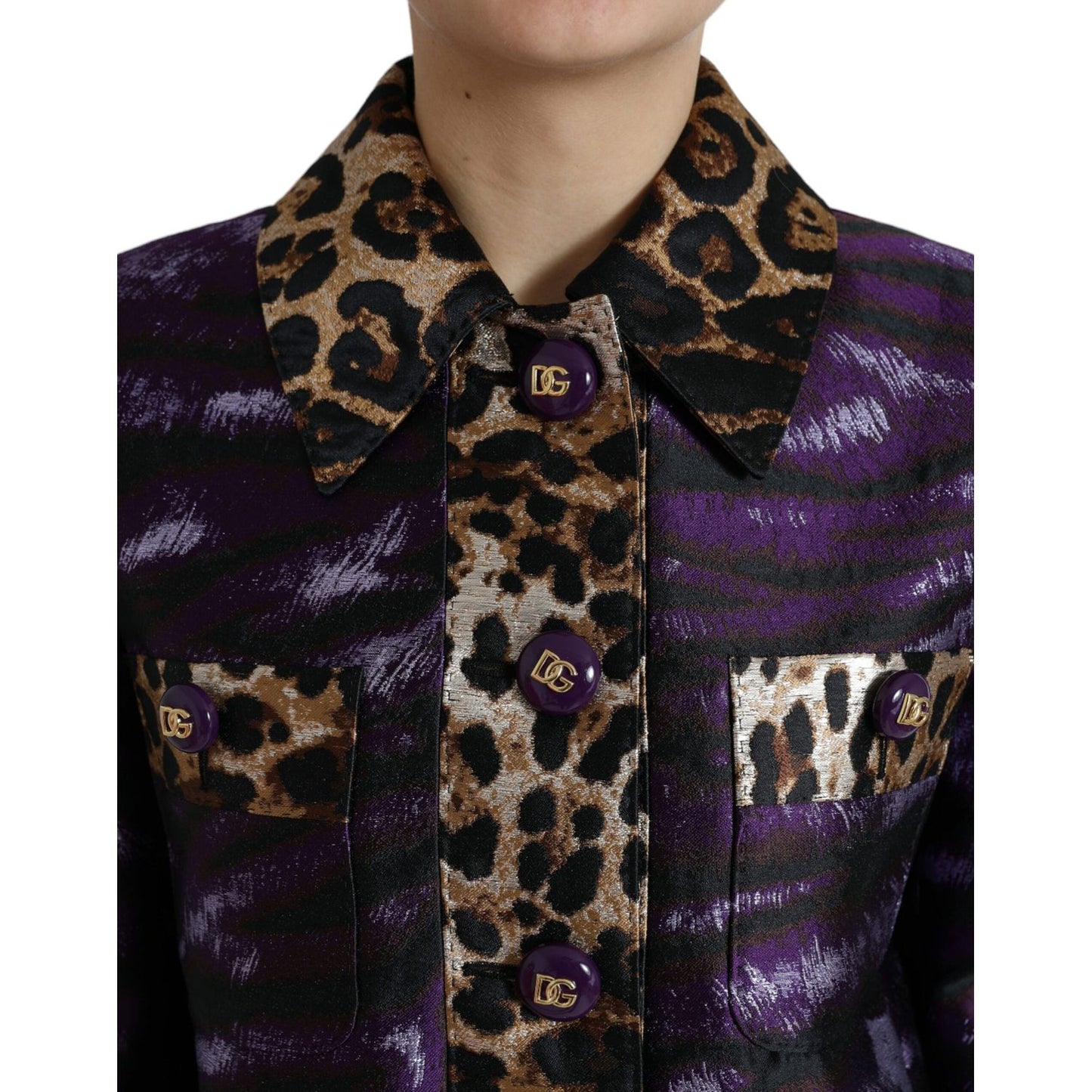 Dolce & Gabbana Exquisite Jacquard Trench With Tiger Motif Dolce & Gabbana