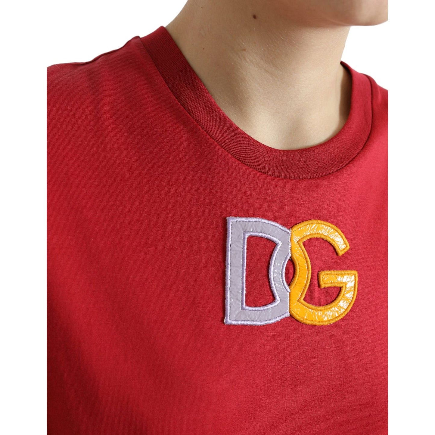 Dolce & Gabbana Elegant Red Cotton Crew Neck Tank Top Dolce & Gabbana