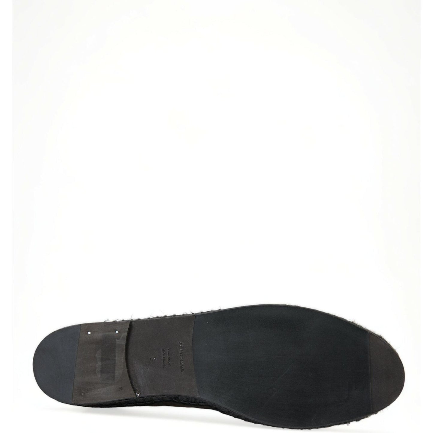 Dolce & Gabbana Exotic Black Leather Espadrilles Dolce & Gabbana