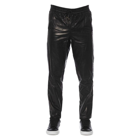 Trussardi Black Lamb Leather Pant Trussardi
