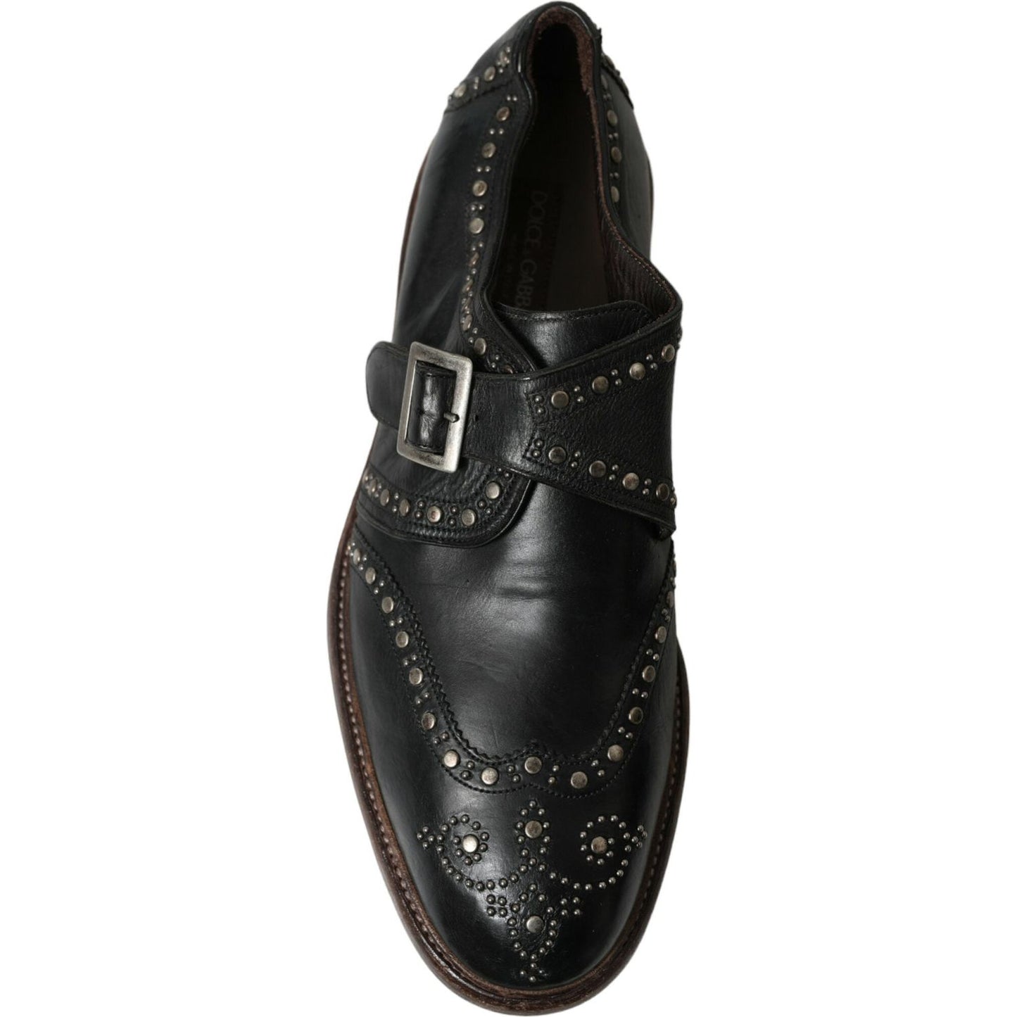 Dolce & Gabbana Elegant Calfskin Leather Monk Straps Dolce & Gabbana