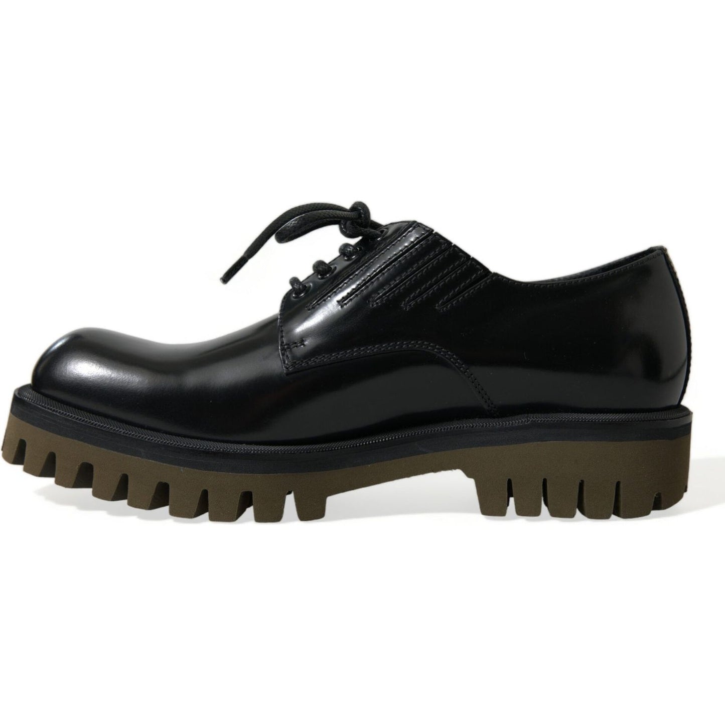 Dolce & Gabbana Elegant Black Leather Derby Dress Shoes Dolce & Gabbana