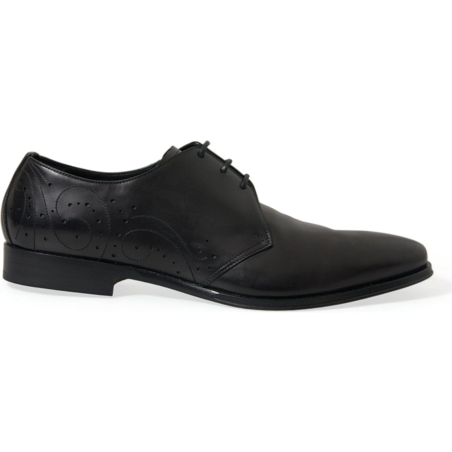 Dolce & Gabbana Elegant Black Leather Derby Dress Shoes Dolce & Gabbana