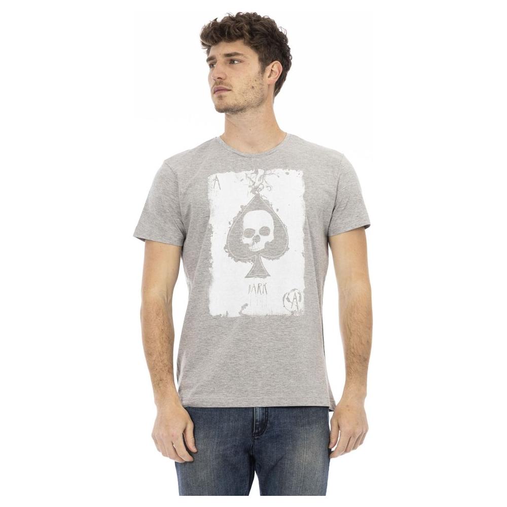 Trussardi Action Gray Cotton Men T-Shirt Trussardi Action