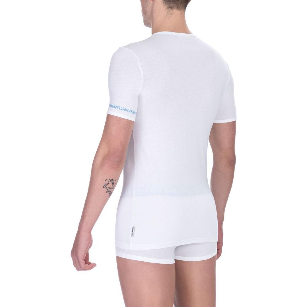 Bikkembergs White Cotton Men T-Shirt Bikkembergs